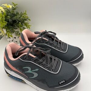 Gdefy Women's Charcoal and Coral Sneakers